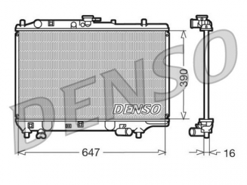 Радіатор двигуна DRM44006 (Denso)