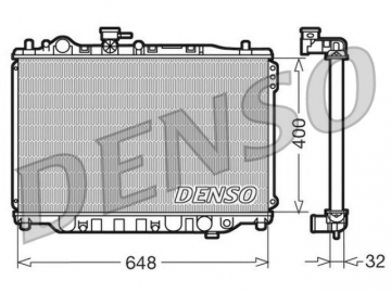 Радіатор двигуна DRM44007 (Denso)