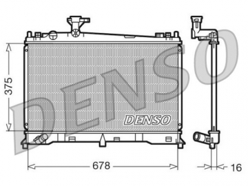 Радіатор двигуна DRM44010 (Denso)