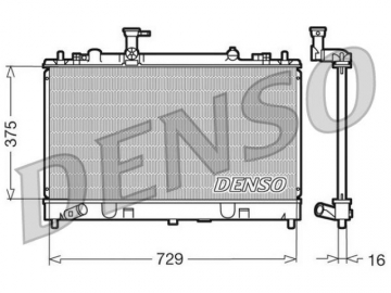 Радіатор двигуна DRM44011 (Denso)