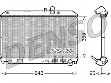Радіатор двигуна DRM44012 (Denso)