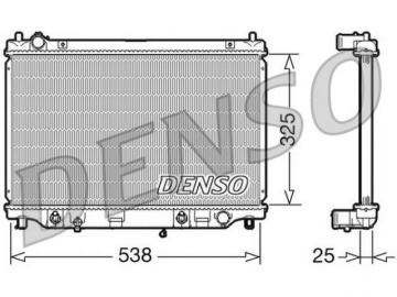 Радіатор двигуна DRM44014 (Denso)