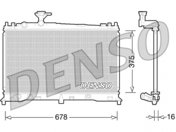 Радіатор двигуна DRM44027 (Denso)