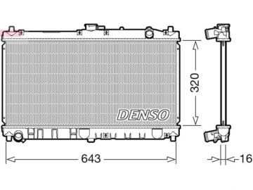 Радіатор двигуна DRM44031 (Denso)
