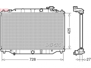 Радиатор двигателя DRM44040 (Denso)