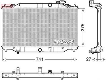 Радиатор двигателя DRM44049 (Denso)