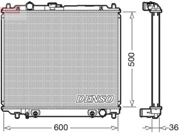 Радиатор двигателя DRM45003 (Denso)