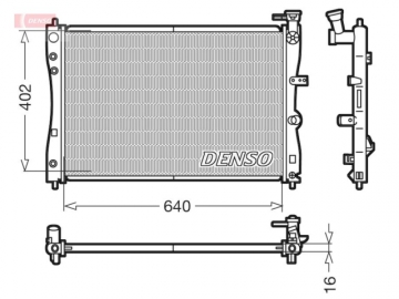 Радиатор двигателя DRM45005 (Denso)