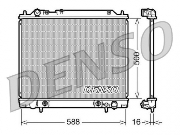Радіатор двигуна DRM45013 (Denso)