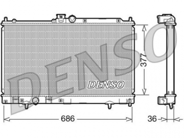 Радіатор двигуна DRM45022 (Denso)