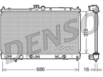 Радиатор двигателя DRM45024 (Denso)