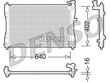 Радіатор двигуна DRM45033 (Denso)