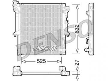 Радіатор двигуна DRM45035 (Denso)