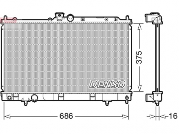 Радиатор двигателя DRM45036 (Denso)