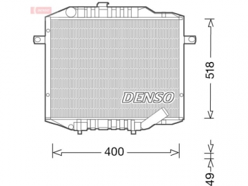 Радиатор двигателя DRM45037 (Denso)