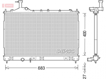 Радиатор двигателя DRM45038 (Denso)
