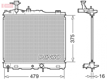 Радіатор двигуна DRM45039 (Denso)