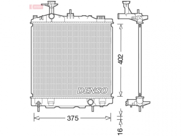 Радиатор двигателя DRM45041 (Denso)