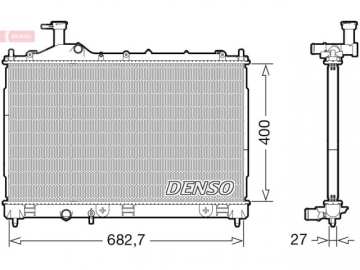 Радіатор двигуна DRM45042 (Denso)