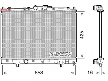 Радіатор двигуна DRM45051 (Denso)