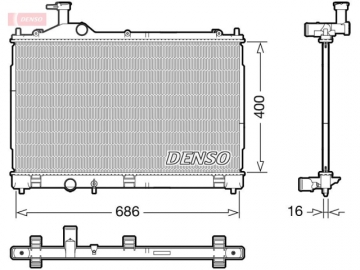Радиатор двигателя DRM45056 (Denso)