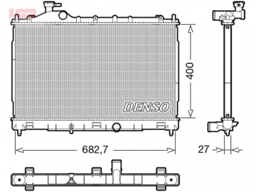 Радиатор двигателя DRM45058 (Denso)