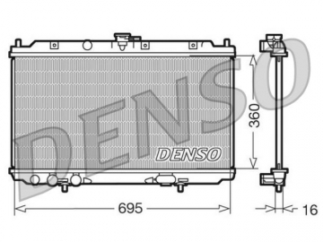 Радіатор двигуна DRM46012 (Denso)