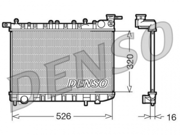 Радиатор двигателя DRM46015 (Denso)