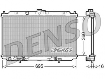Радіатор двигуна DRM46024 (Denso)