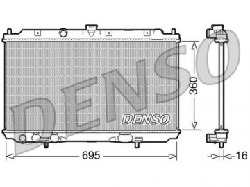 Радіатор двигуна DRM46025 (Denso)