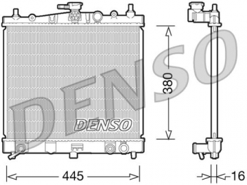 Радіатор двигуна DRM46036 (Denso)
