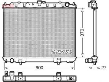 Радіатор двигуна DRM46039 (Denso)