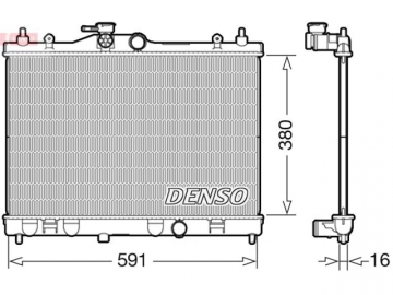 Радіатор двигуна DRM46040 (Denso)