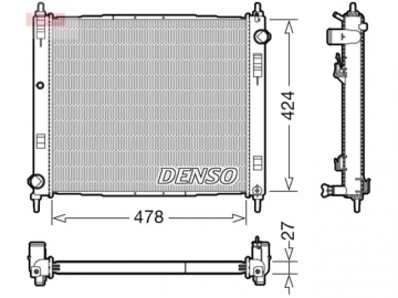 Радиатор двигателя DRM46044 (Denso)