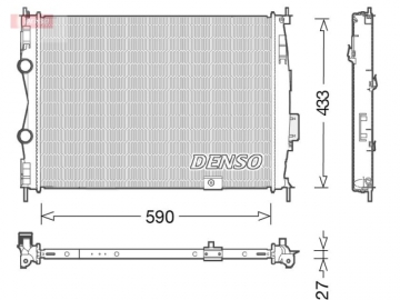Радиатор двигателя DRM46051 (Denso)
