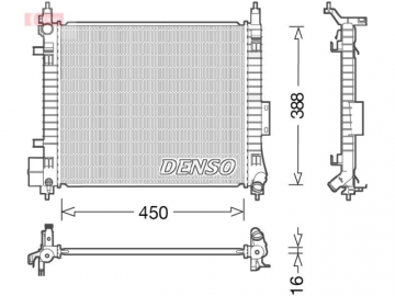 Радиатор двигателя DRM46054 (Denso)