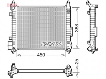 Радіатор двигуна DRM46061 (Denso)