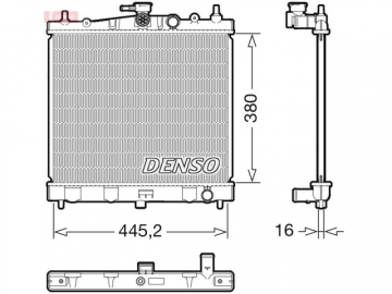 Радіатор двигуна DRM46067 (Denso)