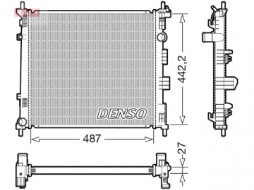 Радиатор двигателя DRM46070 (Denso)