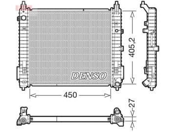 Радіатор двигуна DRM46071 (Denso)