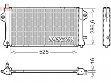 Радіатор двигуна DRM46077 (Denso)