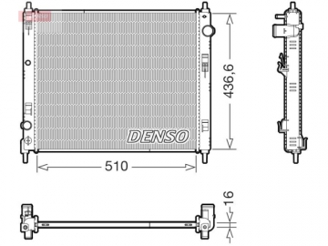 Радиатор двигателя DRM46078 (Denso)