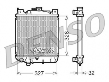 Радиатор двигателя DRM47006 (Denso)