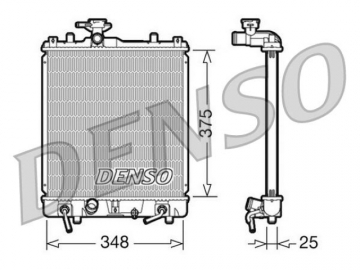 Радиатор двигателя DRM47009 (Denso)