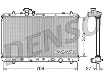 Радиатор двигателя DRM47025 (Denso)