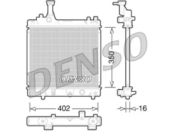 Радіатор двигуна DRM47026 (Denso)
