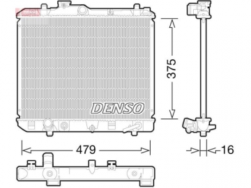 Радіатор двигуна DRM47028 (Denso)