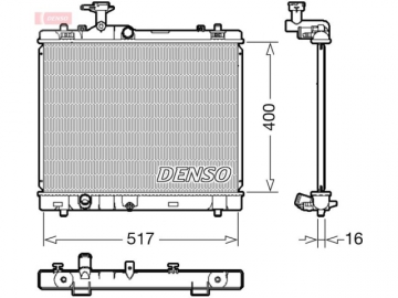 Радиатор двигателя DRM47032 (Denso)