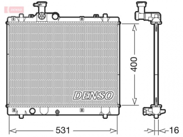 Радиатор двигателя DRM47034 (Denso)