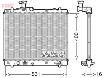 Радиатор двигателя DRM47035 (Denso)